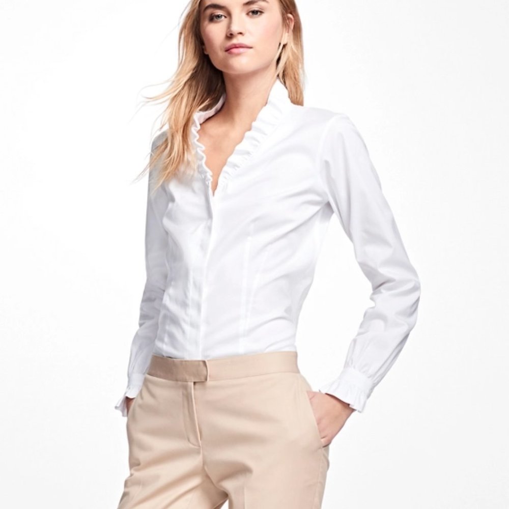Brooks Brothers RufflePinpoint Oxford dress shirt